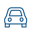 Car from front view Line Art Icon