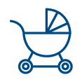 Baby Carriage Line Art Icon