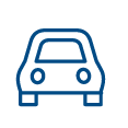 Car from front view Line Art Icon